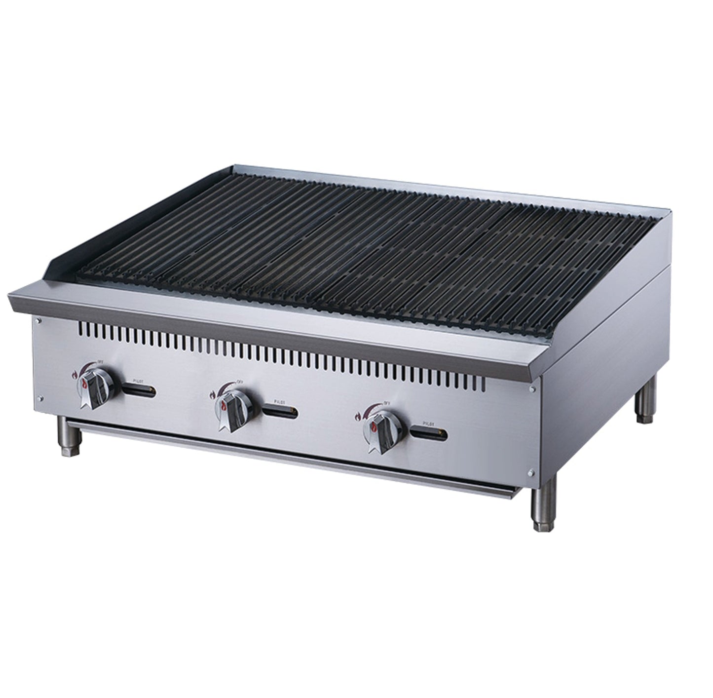 Chef AAA Commercial 36 in. Countertop Charbroiler - TCCB36