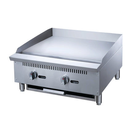 Chef AAA Commercial 24 in. Countertop with Griddle with 2 Burners NG - TCGM24