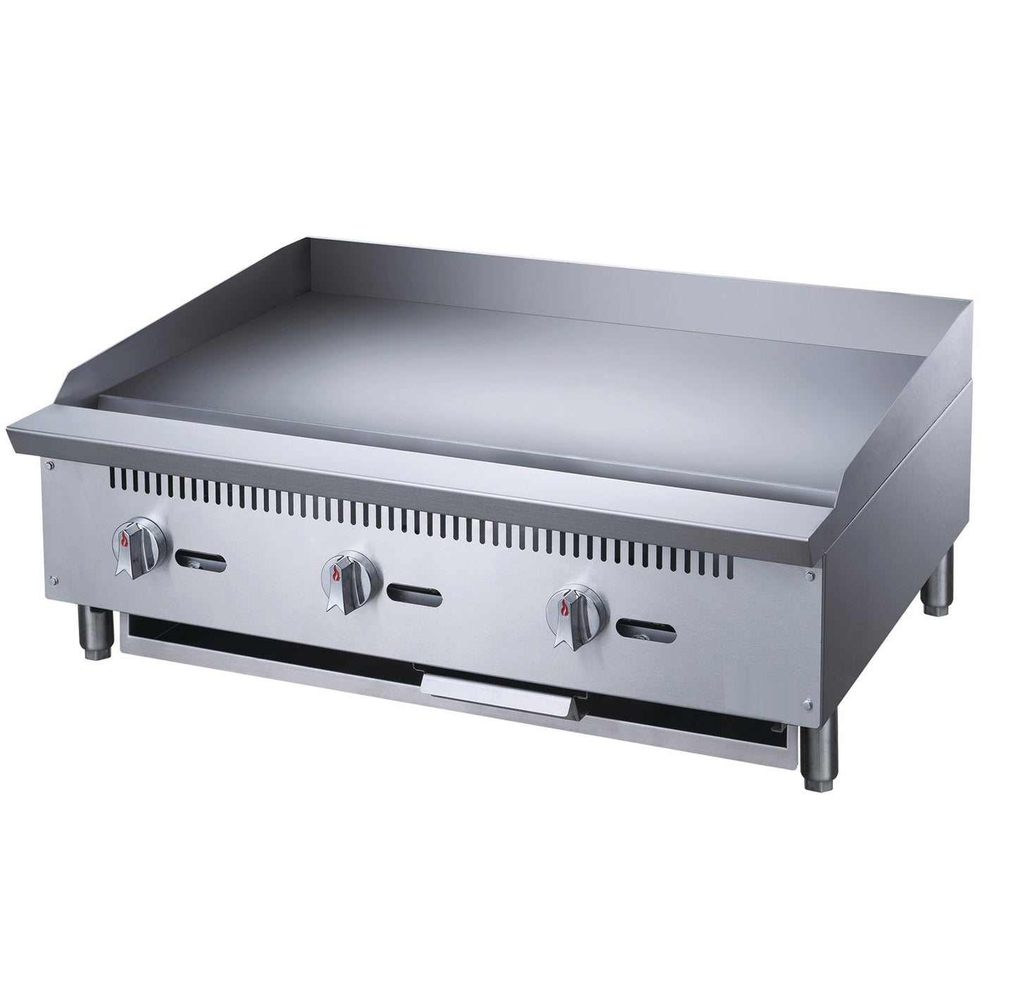 Chef AAA Commercial 36 in. Countertop with Griddle with 3 Burners NG - TCGM36