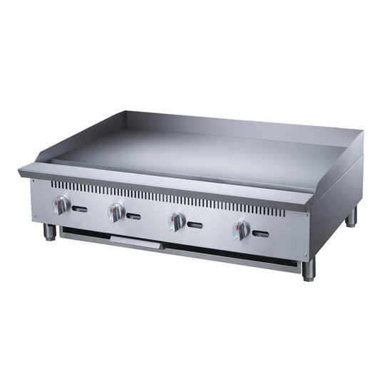 Chef AAA Commercial 48 in. Countertop with Griddle with 4 Burners NG - TCGM48