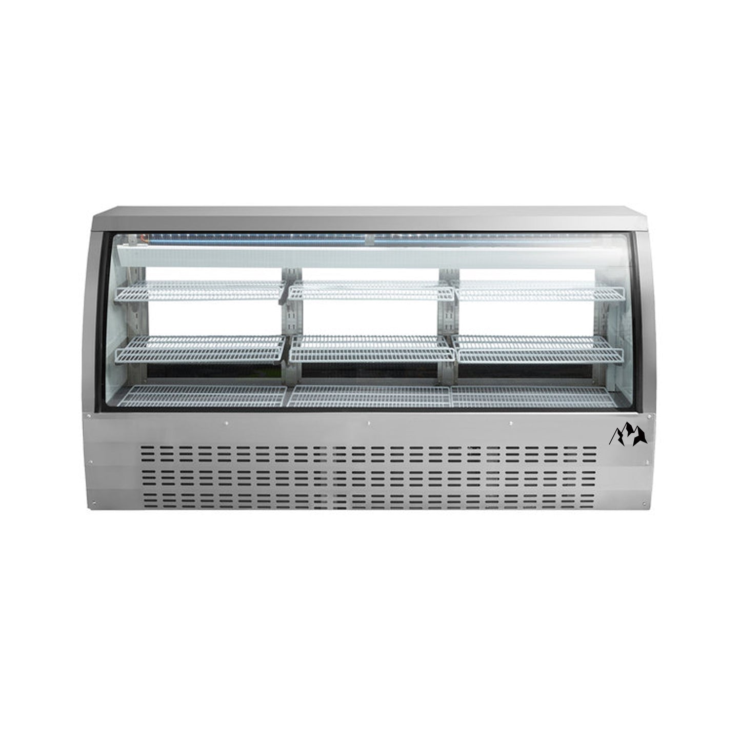 Chef AAA - DLC79-HC-S, Commercial 82" Curved Glass Deli Case Refrigerated Stainless Steel 32 cu.ft. - DLC79-HC-S