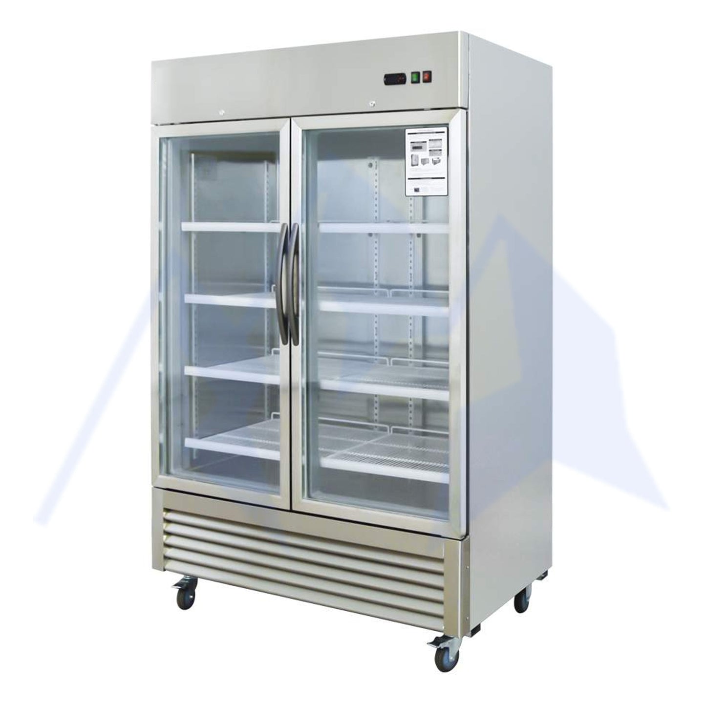 Chef AAA - TR-49BG 55" 2 Glass Door Reach-in Refrigerator 41.7 Cu. ft. - TR-49BG