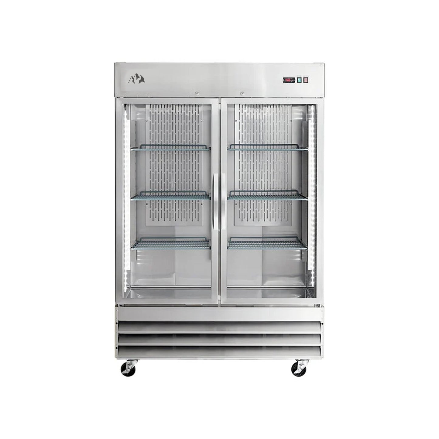 Chef AAA - SS-2R-HC, Commercial 54" Reach-In Refrigerator 2 Solid Door Stainless Steel 47 cu.ft - SS-2R-HC