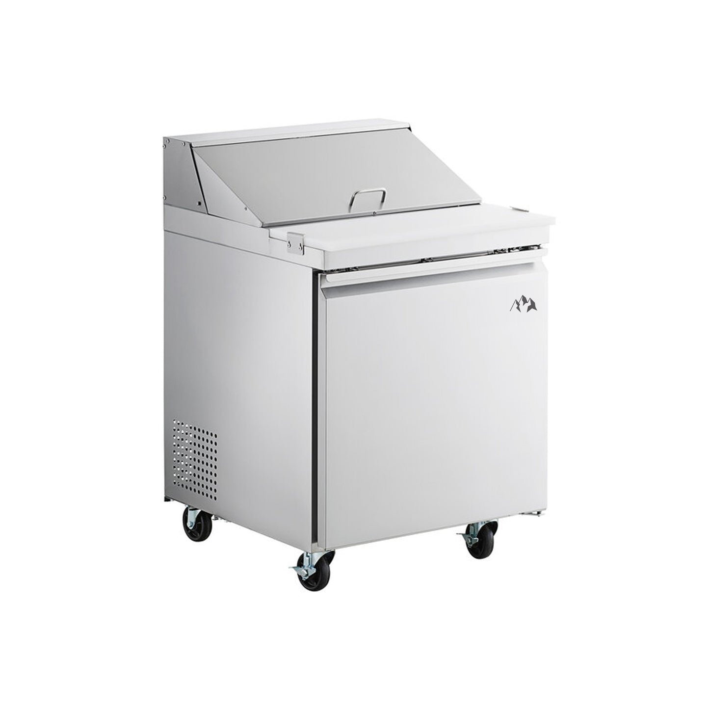 Chef AAA - SS-PT-27-HC, Commercial 27" Sandwich Prep Table Refrigerator 6 Pans 1 Door Stainless Steel 6 cu.ft. - SS-PT-27M-HC