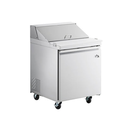 Chef AAA - SS-PT-36-HC, Commercial 36" Sandwich Prep Table Refrigerator 10 Pans 2 Door Stainless Steel 7.6 cu.ft. - SS-PT-36-HC