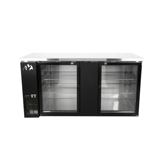 Chef AAA - UBB-3G-HC, Commercial 70" Glass Door Back Bar Refrigerator Black 23.3 Cu.ft. - UBB-3G-HC