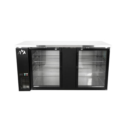 Chef AAA - UBB-3G-HC, Commercial 70" Glass Door Back Bar Refrigerator Black 23.3 Cu.ft. - UBB-3G-HC