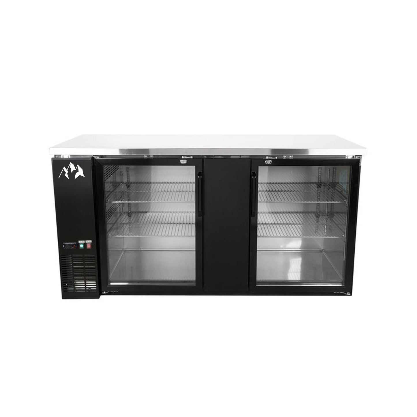 Chef AAA - UBB-3G-HC, Commercial 70" Glass Door Back Bar Refrigerator Black 23.3 Cu.ft. - UBB-3G-HC