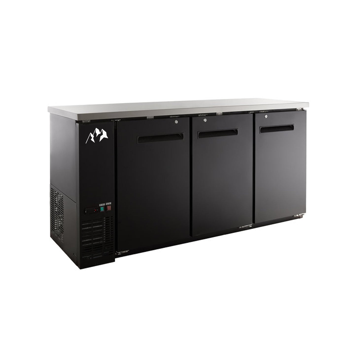 Chef AAA - UBB-72-HC, Commercial 72" Solid Door Back Bar Refrigerator 19.6 cu.ft. - UBB-72-HC