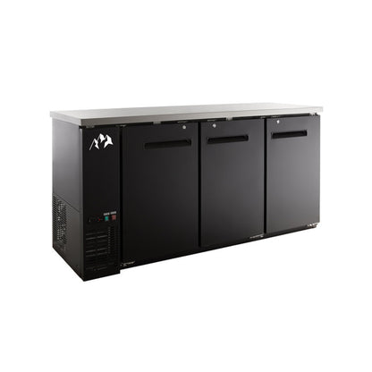 Chef AAA - UBB-72-HC, Commercial 72" Solid Door Back Bar Refrigerator 19.6 cu.ft. - UBB-72-HC