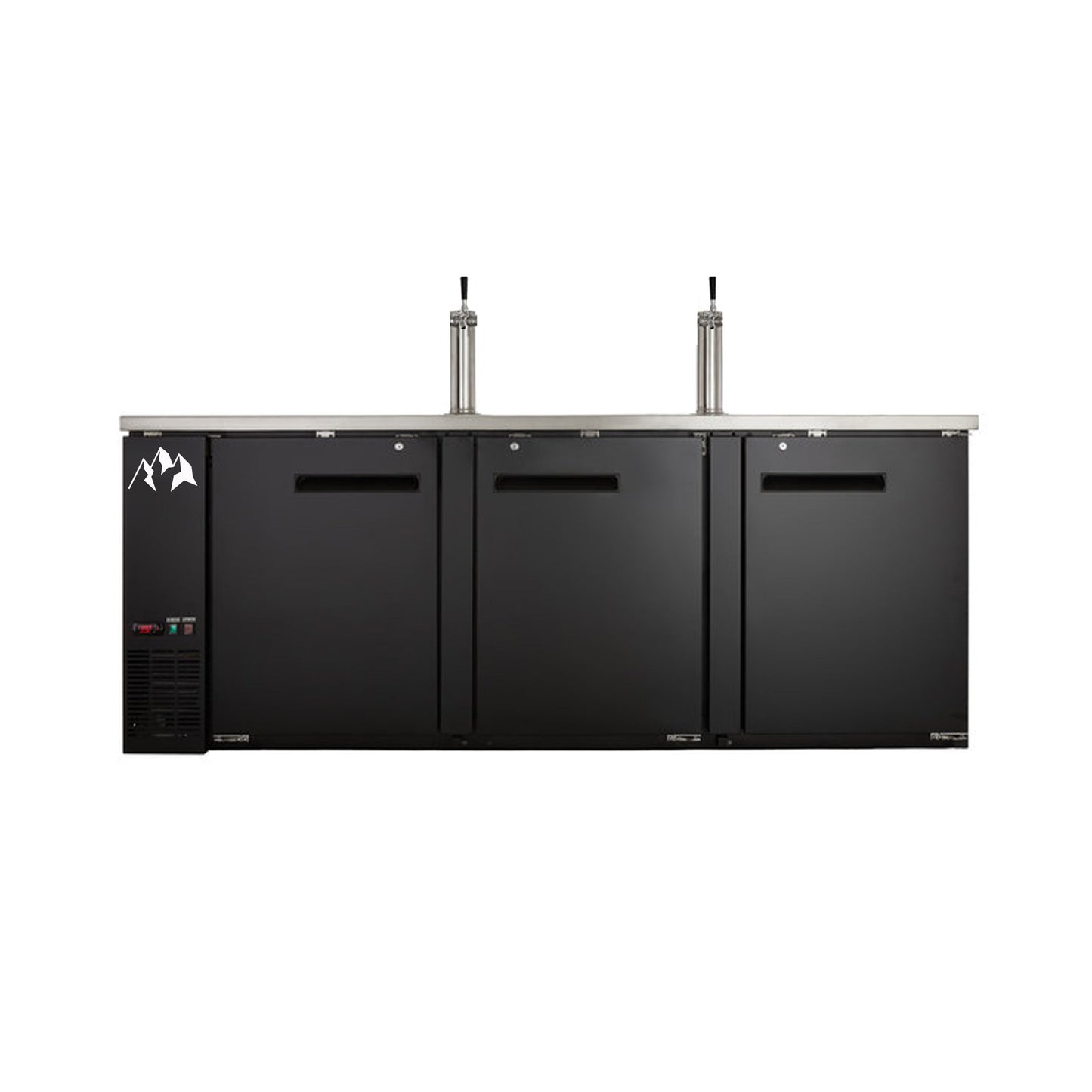 Chef AAA - UDD-4-HC, Commercial 91" Kegerator / Beer Dispenser with (2) 1 Tap Towers - (4) 1/2 Keg Capacity 32 cu.ft. - UDD-4-HC