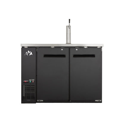 Chef AAA - UDD-48-HC, Commercial 48" Single Tap Kegerator Beer Dispenser (2) 1/2 Keg Capacity 11.8 cu.ft. - UDD-48-HC