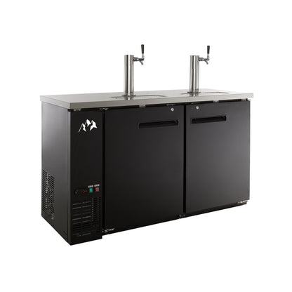 Chef AAA - UDD-60-HC, Commercial 60" Single Tap Kegerator Beer Dispenser (2) 1/2 Keg Capacity 15.8 cu.ft. - UDD-60-HC