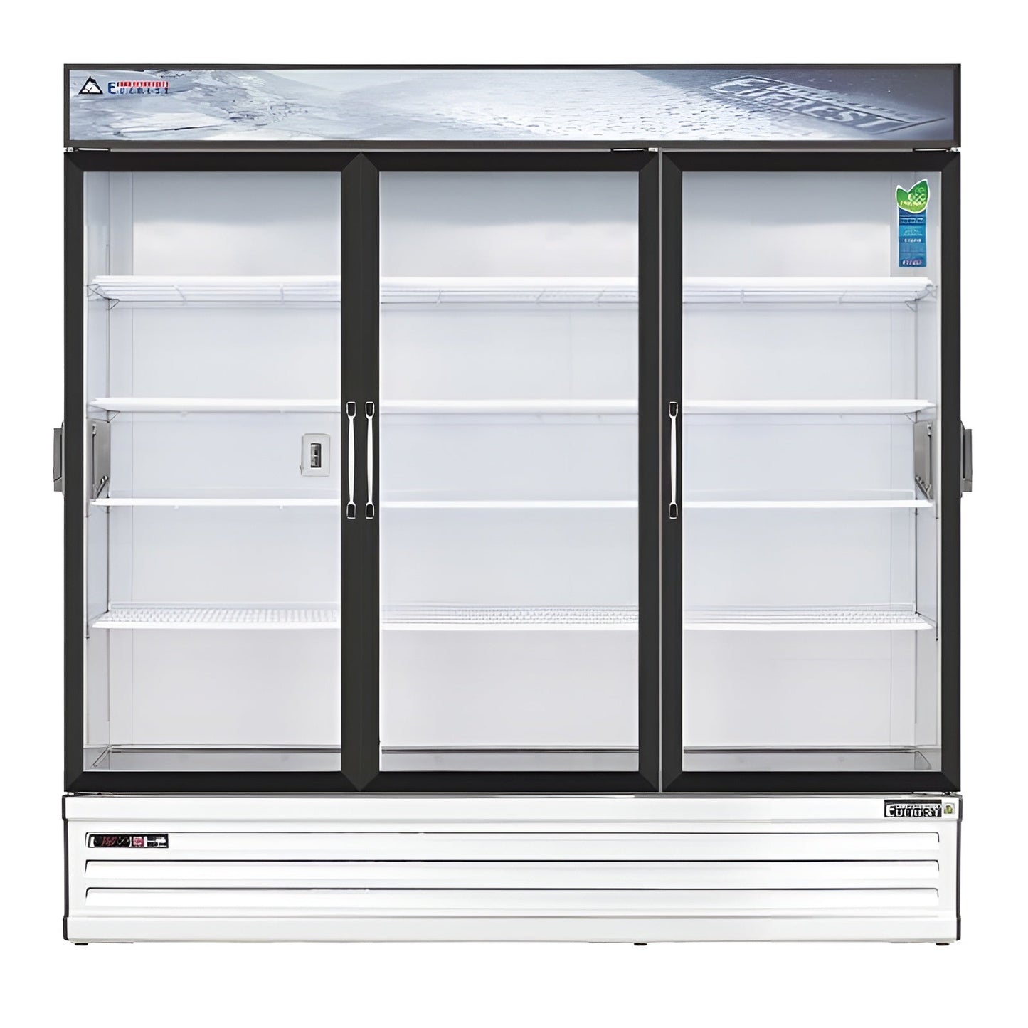 Everest Commercial 72" 3 Swing Glass Door Chromatography Merchandiser Refrigerator 71 cu. ft. - EMSGR69C