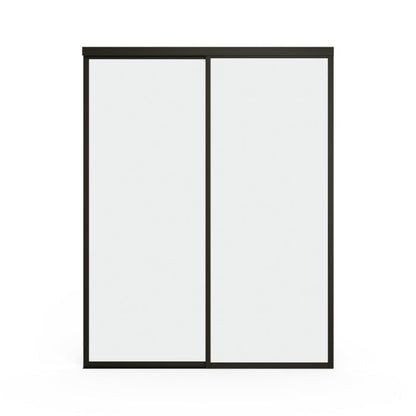 Doors22 80x96 Glass Sliding Room Divider Clear 2 panels - RDB80x96clear