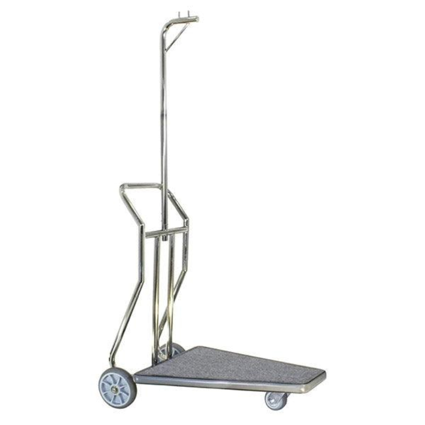 Hospitality 1 Source CLCSSGG-3 Compact Luggage Carrier — Stainless Steel; Grey/Grey Carpet - KDCLCSS-1