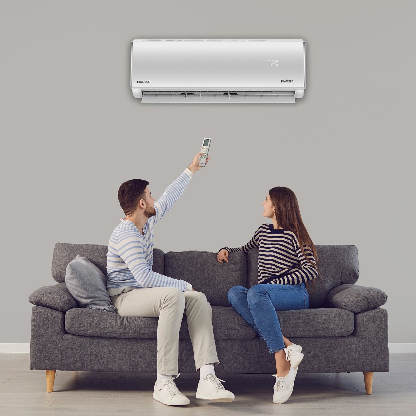 Pioneer Diamante Essenza 23,000 BTU 17 SEER2 230V High-Wall Ductless Mini-Split Air Conditioner Inverter Heat Pump with 16 Ft. Kit - WYT024GLUI17RL