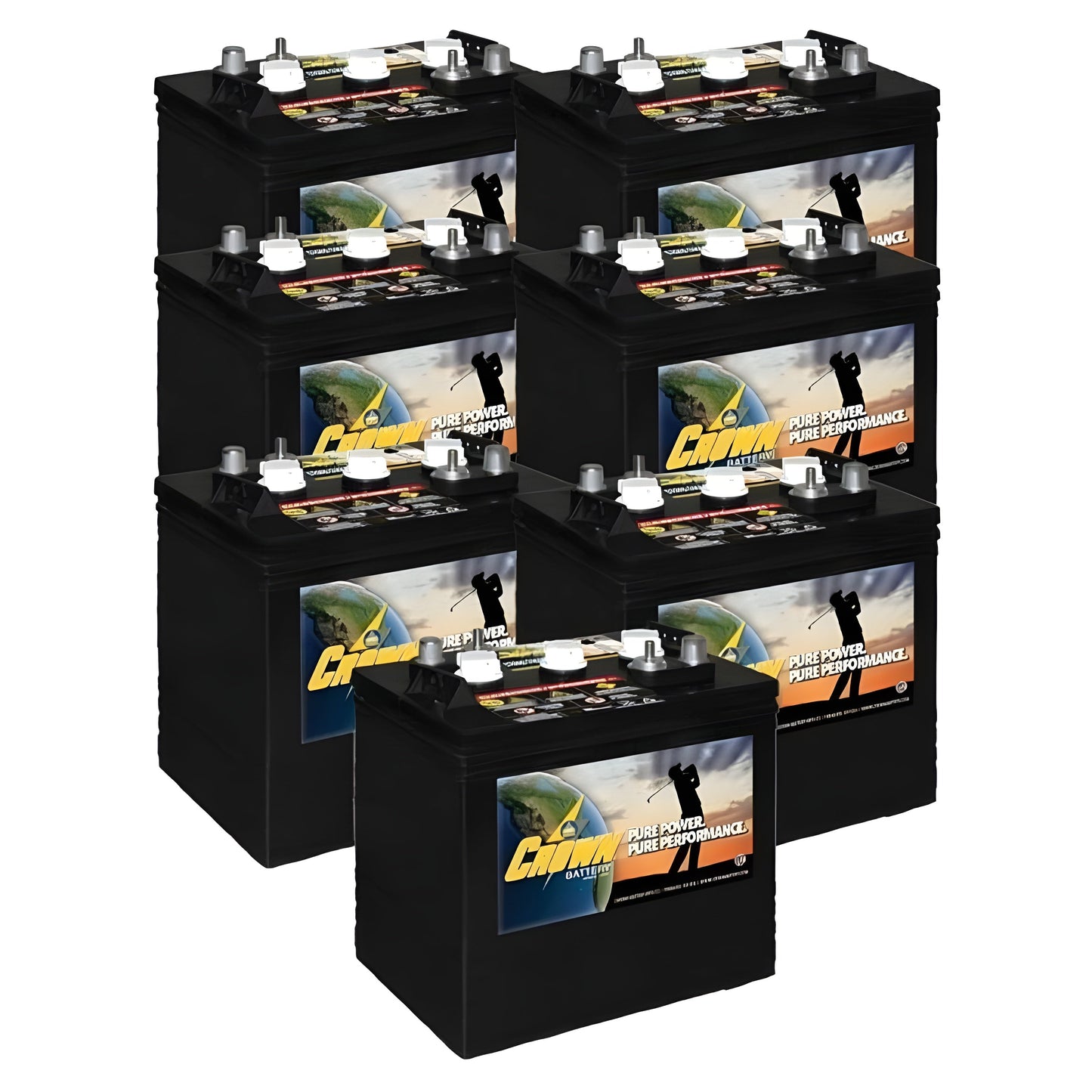 Crown 6V Golf Cart Battery CR-205 6V/205Ah (7 Pack, 42V) - CR-205-7x