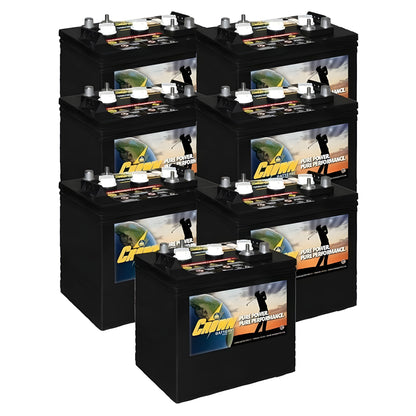 Crown 6V Golf Cart Battery CR-205 6V/205Ah (7 Pack, 42V) - CR-205-7x