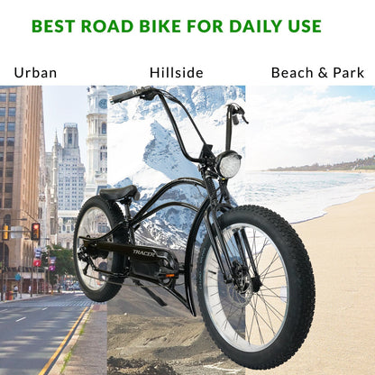 Tracer 800W Tracker DS7 Speed Stretch Electric Bike - MB-EB-TRACKER DS7-BK