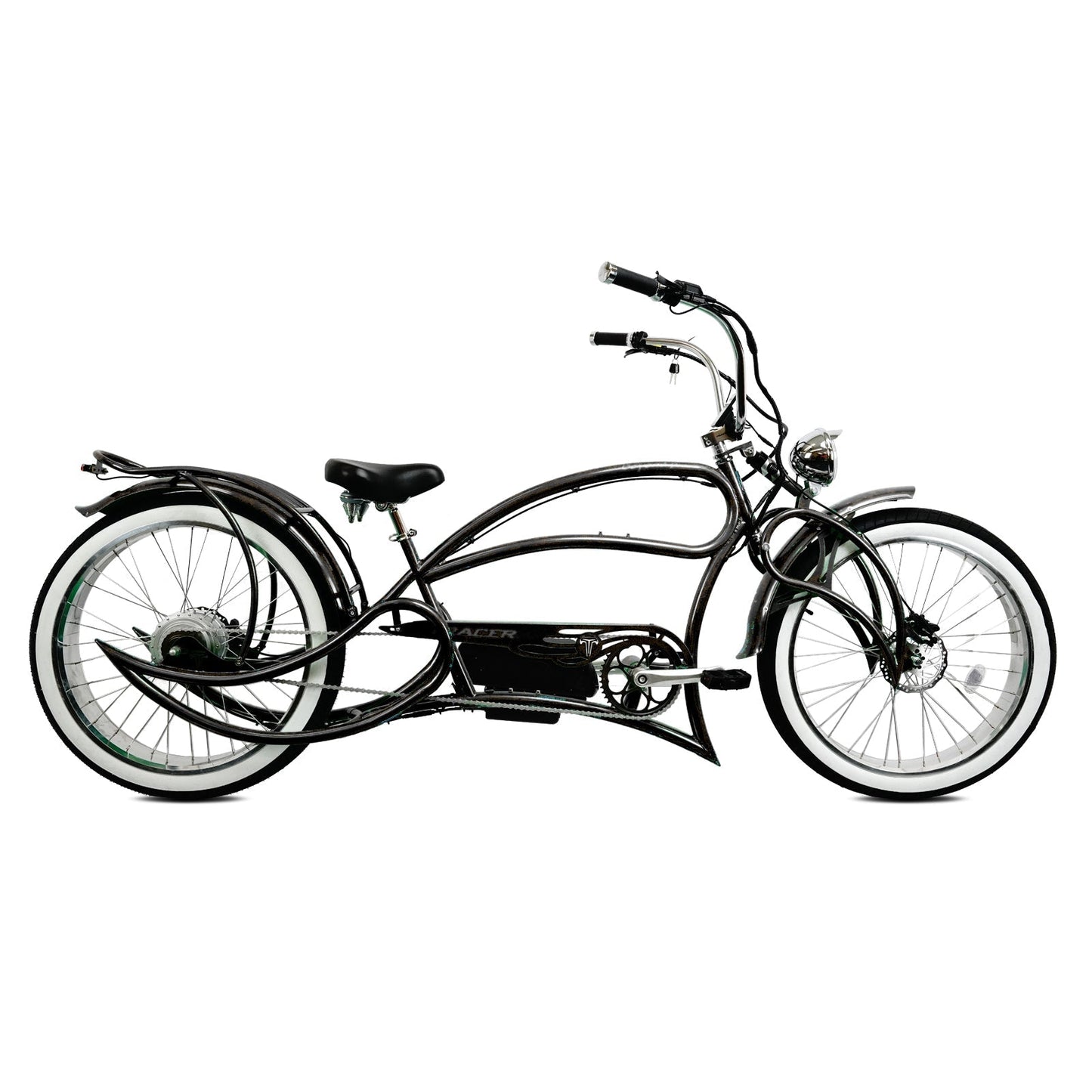 Tracer 800W Beyond Pro Stretch Classic Chopper Electric Bike - MB-EB-BEYOND Pro-BK - MB-EB-BEYOND Pro-BK