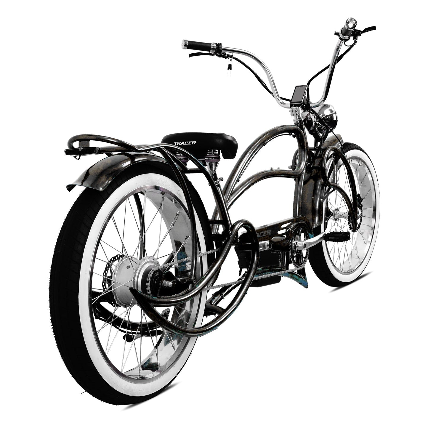 Tracer 800W Beyond Pro Stretch Classic Chopper Electric Bike - MB-EB-BEYOND Pro-BK - MB-EB-BEYOND Pro-BK