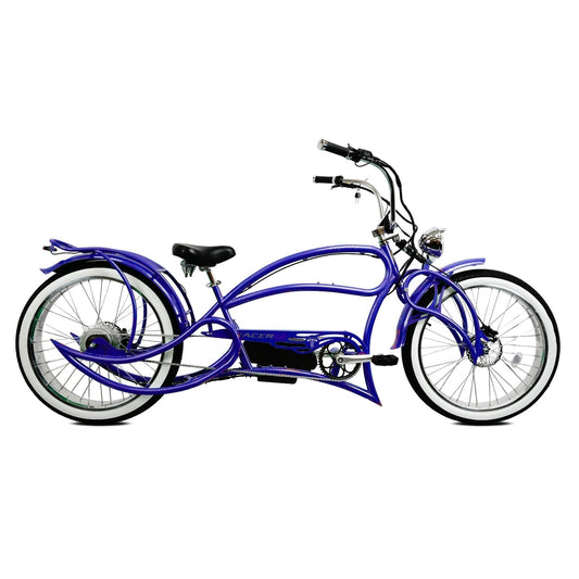 Tracer 800W Beyond Pro Stretch Classic Chopper Electric Bike - MB-EB-BEYOND Pro-BK - MB-EB-BEYOND Pro-BK