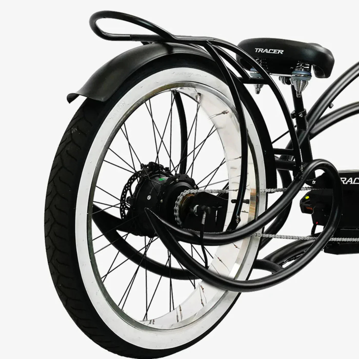 Tracer 800W Beyond Pro Stretch Classic Chopper Electric Bike - MB-EB-BEYOND Pro-BK - MB-EB-BEYOND Pro-BK