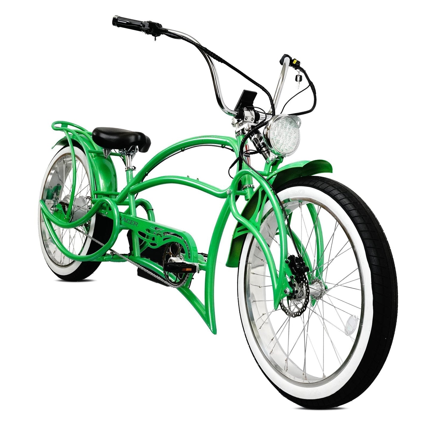 Tracer 800W Beyond Pro Stretch Classic Chopper Electric Bike - MB-EB-BEYOND Pro-BK - MB-EB-BEYOND Pro-BK
