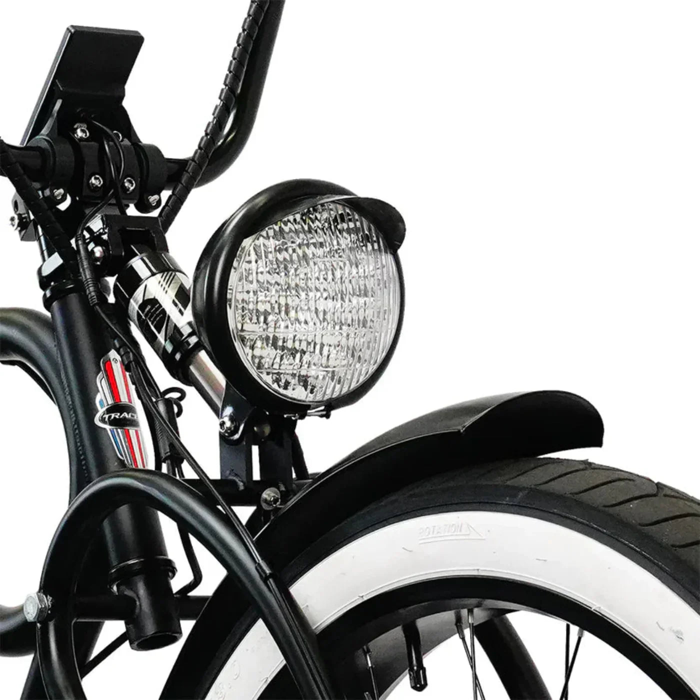 Tracer 800W Beyond Pro Stretch Classic Chopper Electric Bike - MB-EB-BEYOND Pro-BK - MB-EB-BEYOND Pro-BK