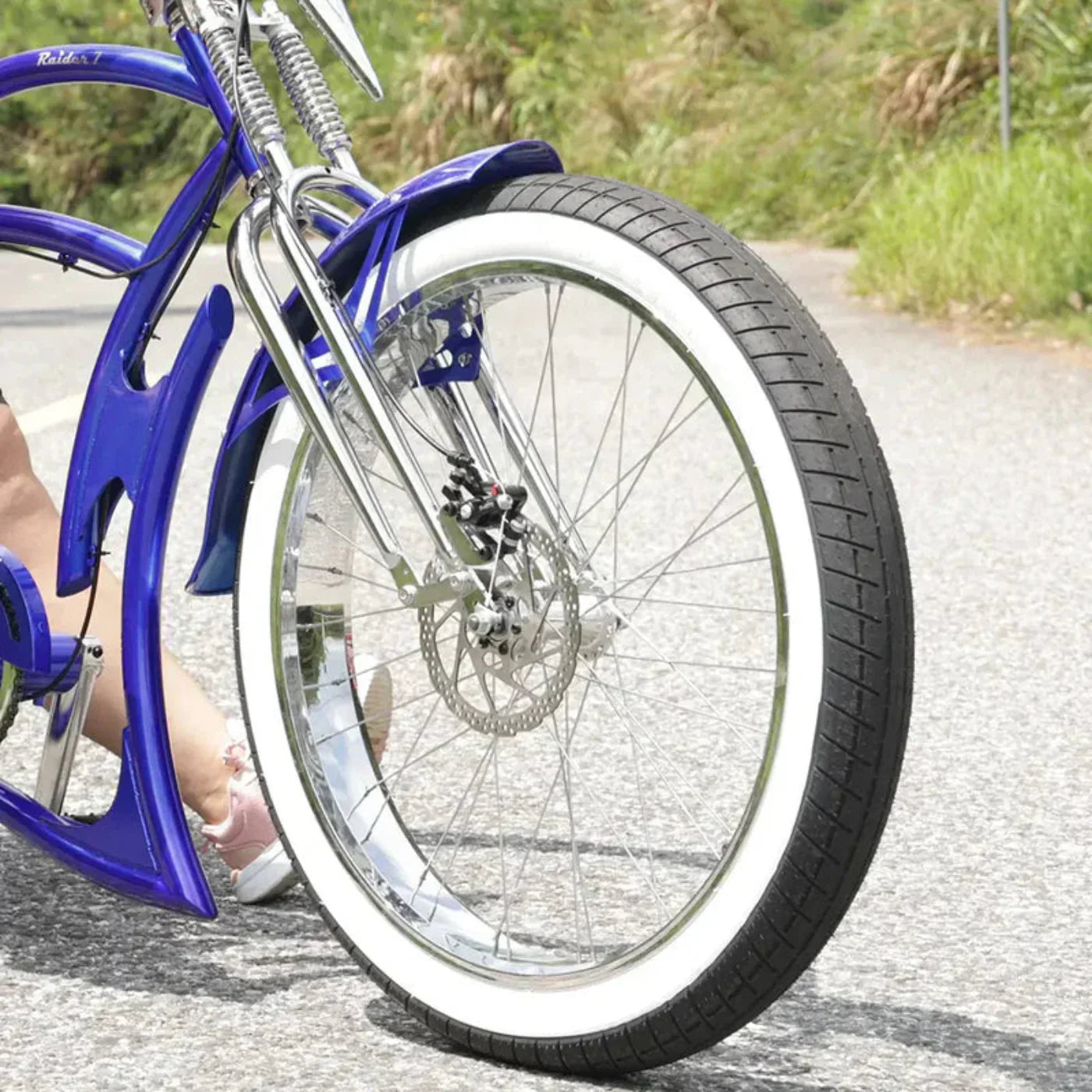 Tracer 26" Raider Pro DS7 Stretch Chopper Cruiser Bike - MB-RD-PDS7-BLU