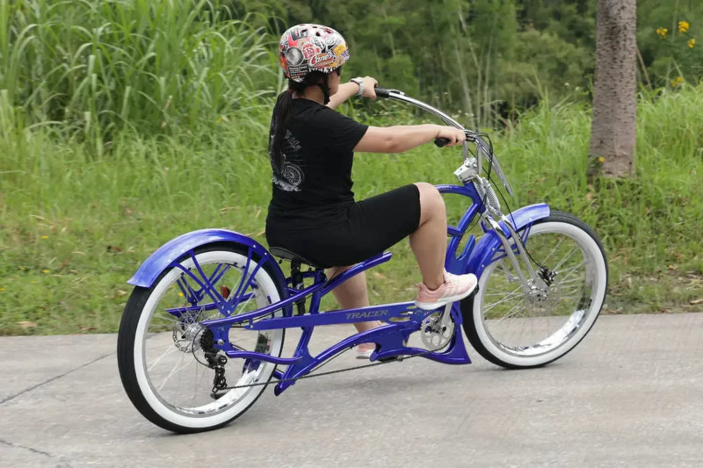 Tracer 26" Raider Pro DS7 Stretch Chopper Cruiser Bike - MB-RD-PDS7-BLU