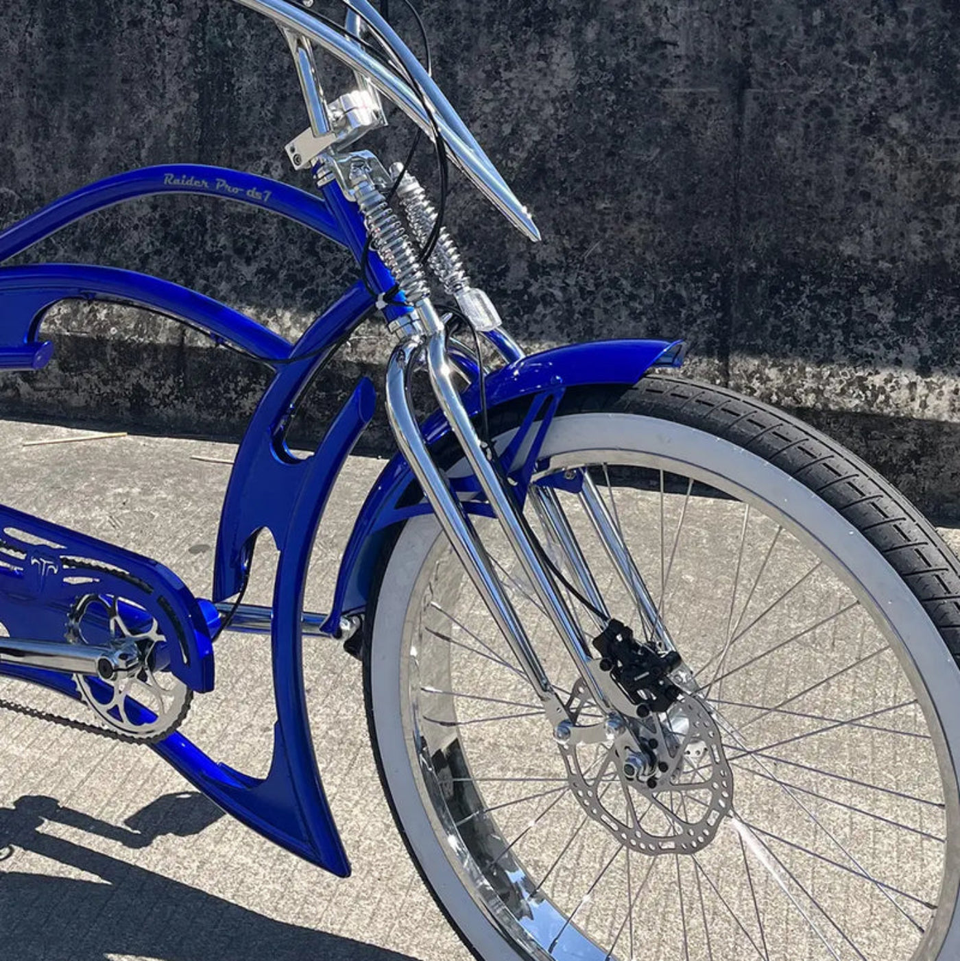 Tracer 26" Raider Pro DS7 Stretch Chopper Cruiser Bike - MB-RD-PDS7-BLU