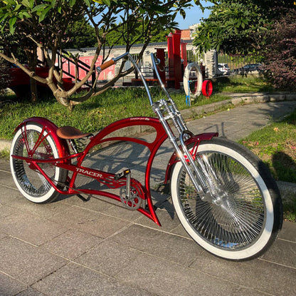 Tracer 26" Scorpion Pro DTS Stretch Chopper Cruiser Bike - MB-SP-PDTS-WHT