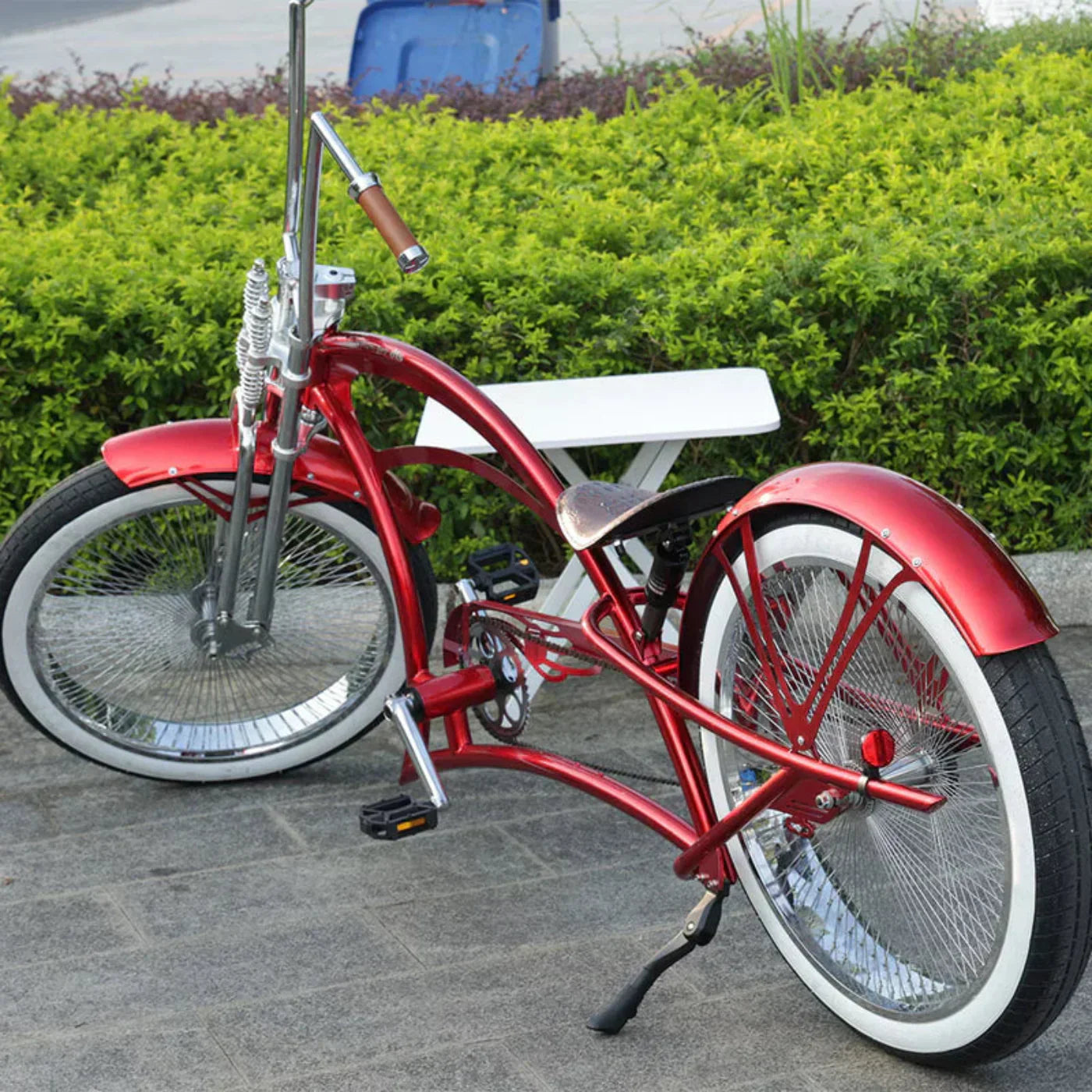 Tracer 26" Scorpion Pro DTS Stretch Chopper Cruiser Bike - MB-SP-PDTS-WHT