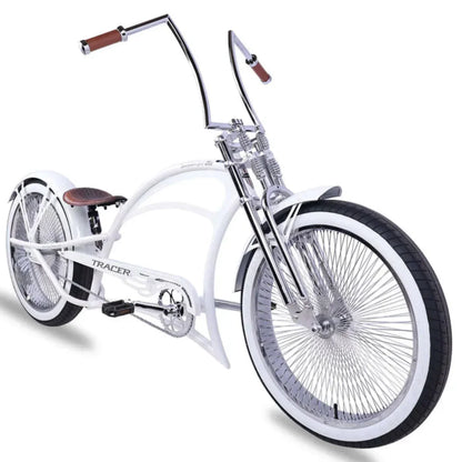 Tracer 26" Scorpion Pro DTS Stretch Chopper Cruiser Bike - MB-SP-PDTS-WHT