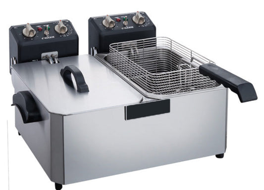 Chef AAA - TCF15ED, 30lb Two Basket Electric Countertop Deep Fryer - TCF15ED