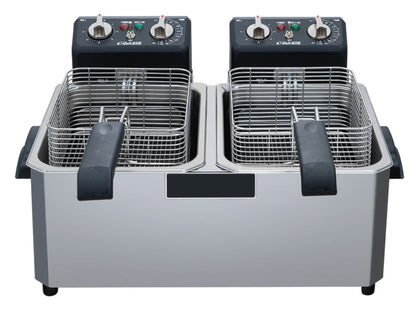 Chef AAA - TCF15ED, 30lb Two Basket Electric Countertop Deep Fryer - TCF15ED