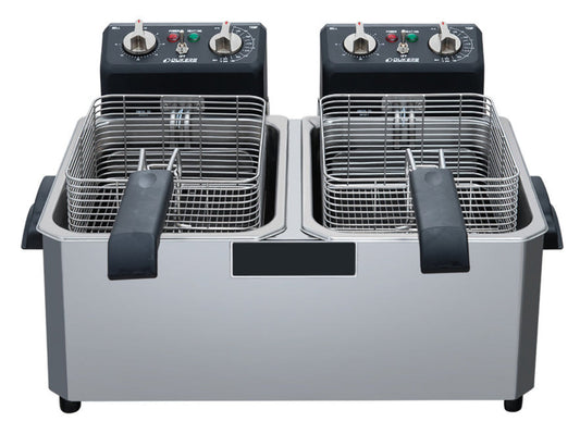 Chef AAA - TCF15ED, 30lb Two Basket Electric Countertop Deep Fryer - TCF15ED