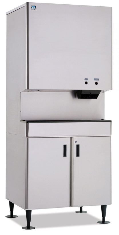 Hoshizaki 34" Wide Water-Cooled Small Cubelet Ice &amp; Water Dispenser w/ Built-In Storage Bin - DCM-751BWH&nbsp;