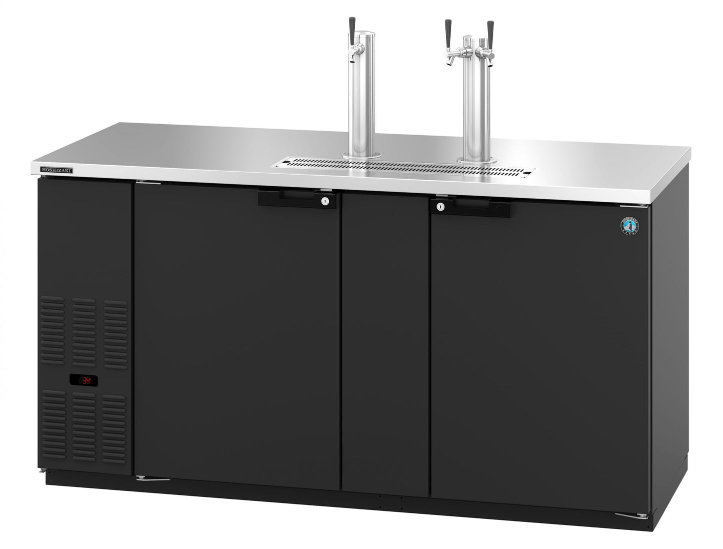 Hoshizaki  70" Wide 2 Section Black Vinyl Direct Draw - DD69