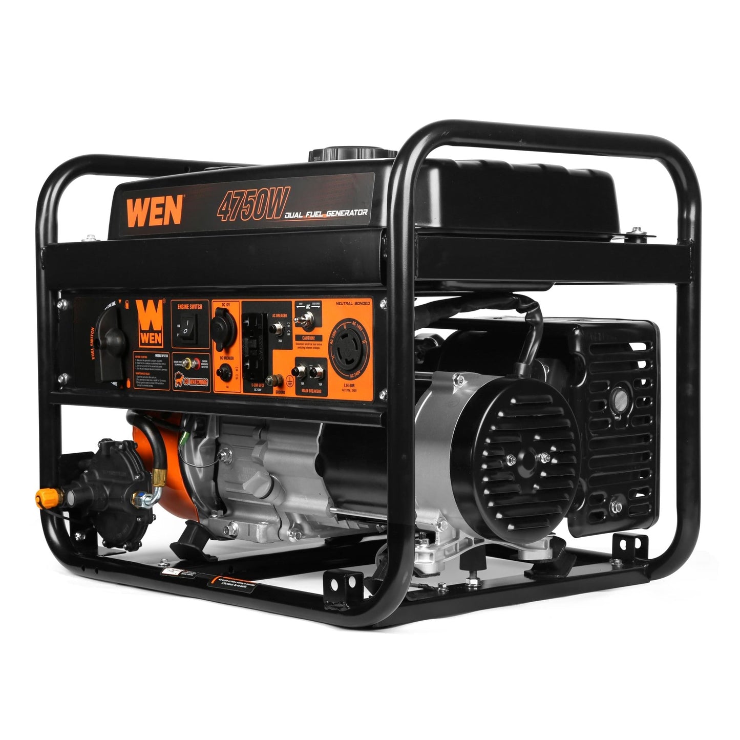 WEN DF472X 4,750-Watt 120V/240V Dual Fuel Portable Generator with CO Watchdog - DF472X