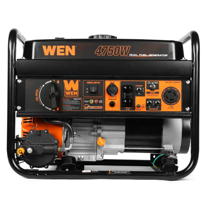 WEN DF472X 4,750-Watt 120V/240V Dual Fuel Portable Generator with CO Watchdog - DF472X