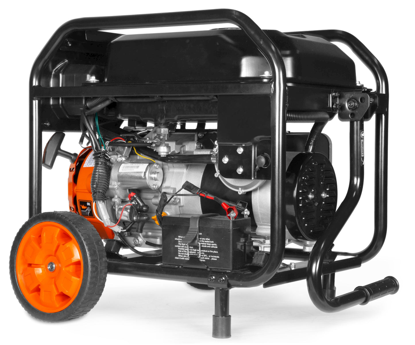 WEN DF5600X 5,600-Watt Dual Fuel Portable Generator with Wheel Kit, Electric Start, and CO Watchdog - DF5600X