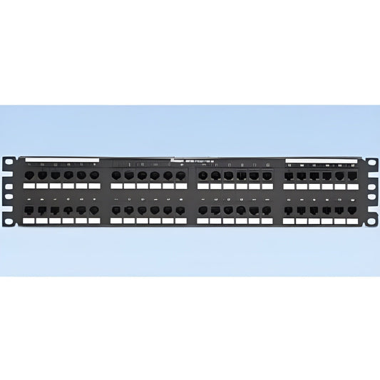 Panduit Punchdown Patch Panel, Cat 5e, Flat, 48 - DP485E88TGY
