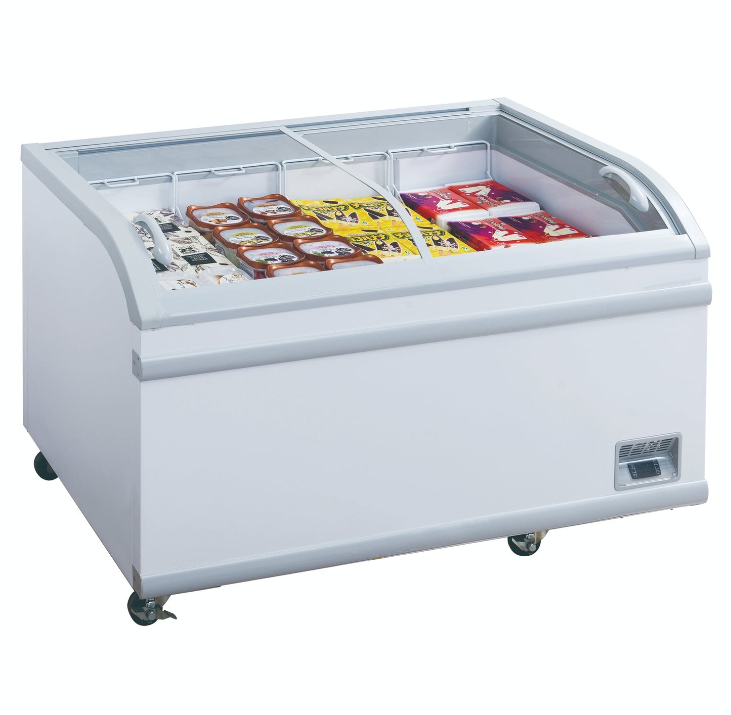 Chef AAA Commercial 79" Glass Door Frozen Food or Ice Cream Chest Freezer Display - TD-700Y