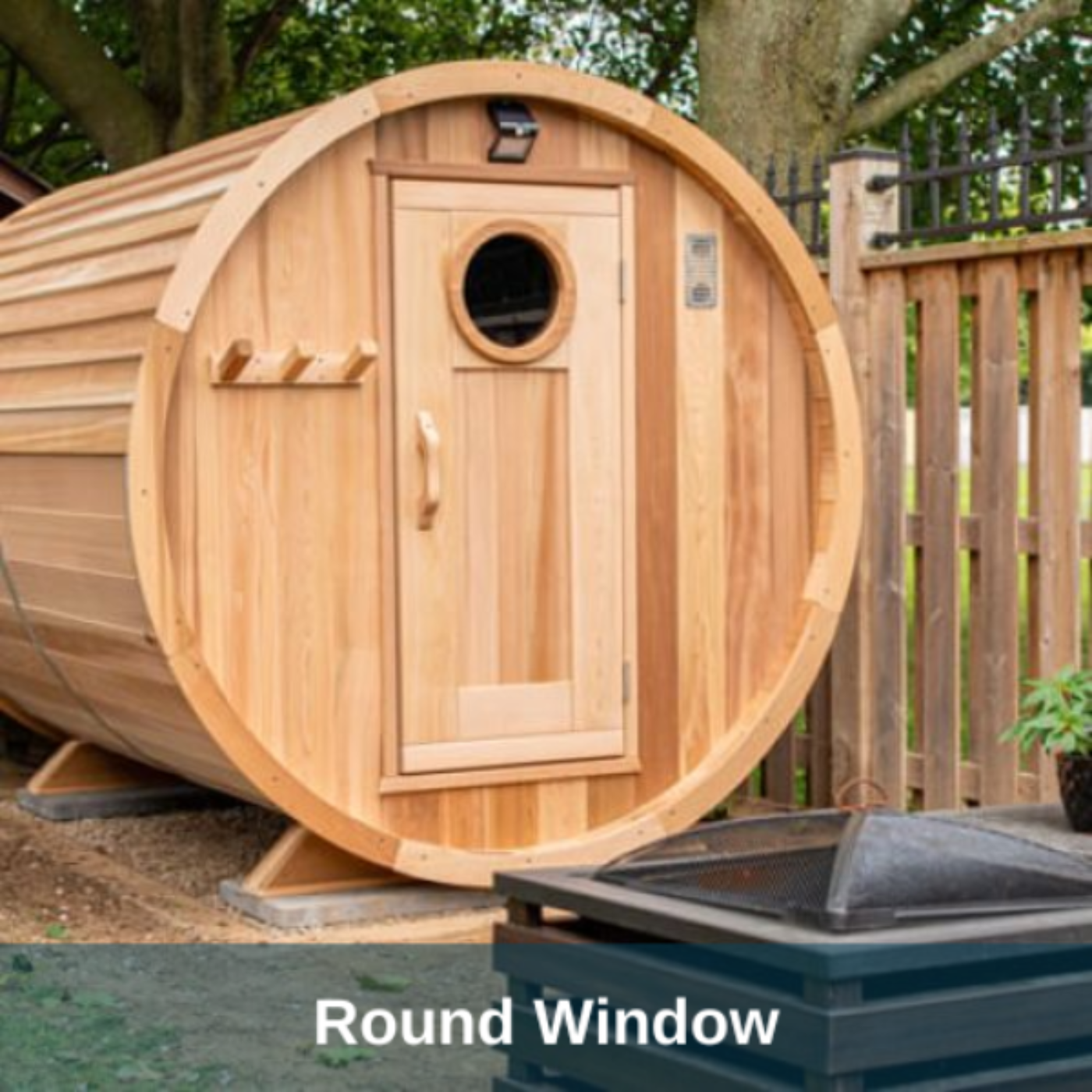 Dundalk LeisureCraft Knotty Cedar Barrel Sauna - DLCKNOTTYCBS6X4-6KW
