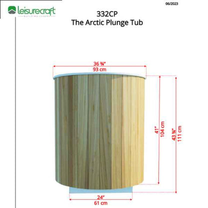 Dundalk LeisureCraft The Arctic Cold Plunge Tub - Knotty Red Cedar - DLARCTIC-KRC
