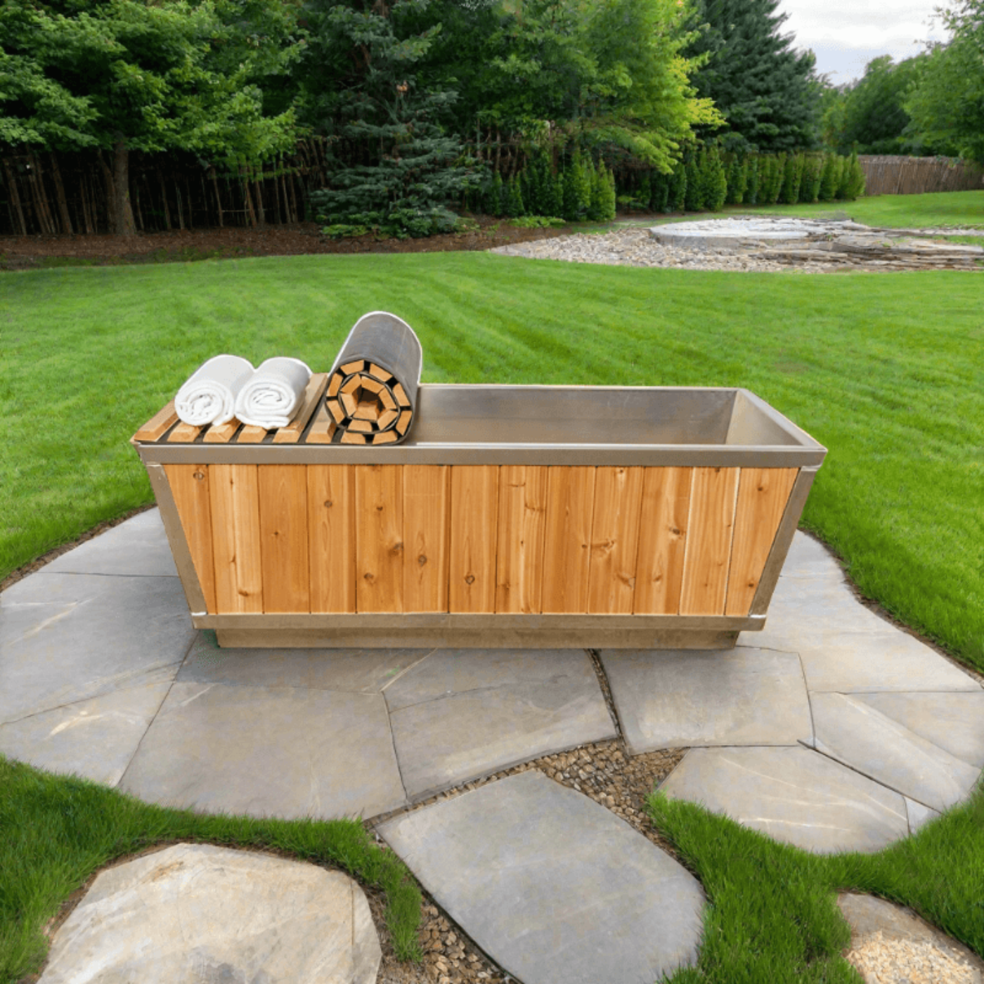 Dundalk LeisureCraft The Glacier Cold Plunge Tub - Knotty Red Cedar - DLKNOTTYGLACIER-NOTUB