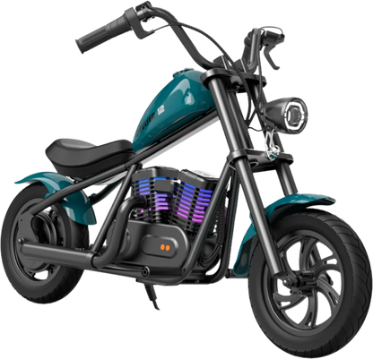 Hyper Gogo Cruiser 12 Plus Electric Kids Motorcycle Bluetooth Speaker 21.9V 160W 10 MPH 7.5 Miles - EL-MB03P-BLUE